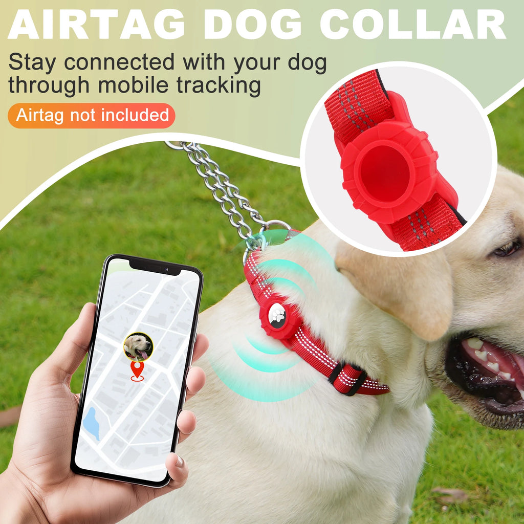 Collier AirTag Anti-Traction Pro – Contrôle & Sécurité Totale 🐶💛