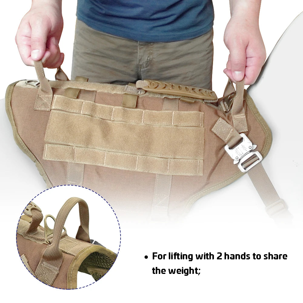 Pro Tactical Molle Harness – Ultimate Control & Military Style 🐶💪💛