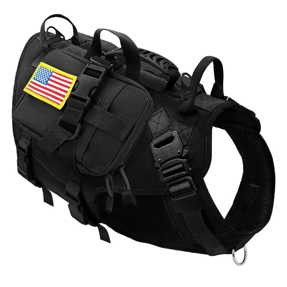 Pro Tactical Molle Harness – Ultimate Control & Military Style 🐶💪💛