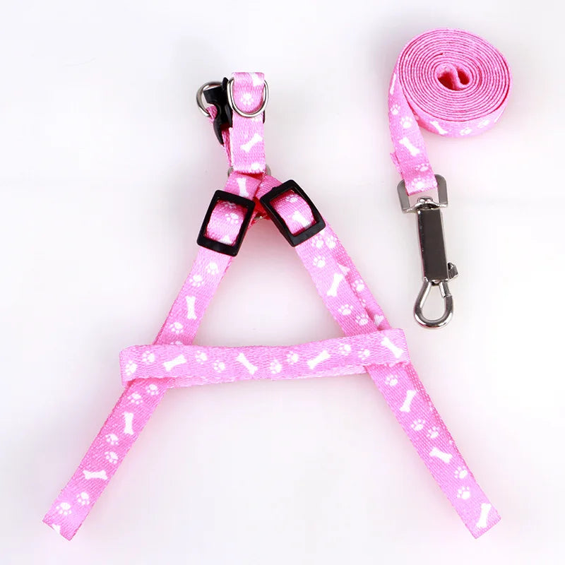 Colorful Harness & Leash Set – Style & Softness for Puppies 🐶🎀💛