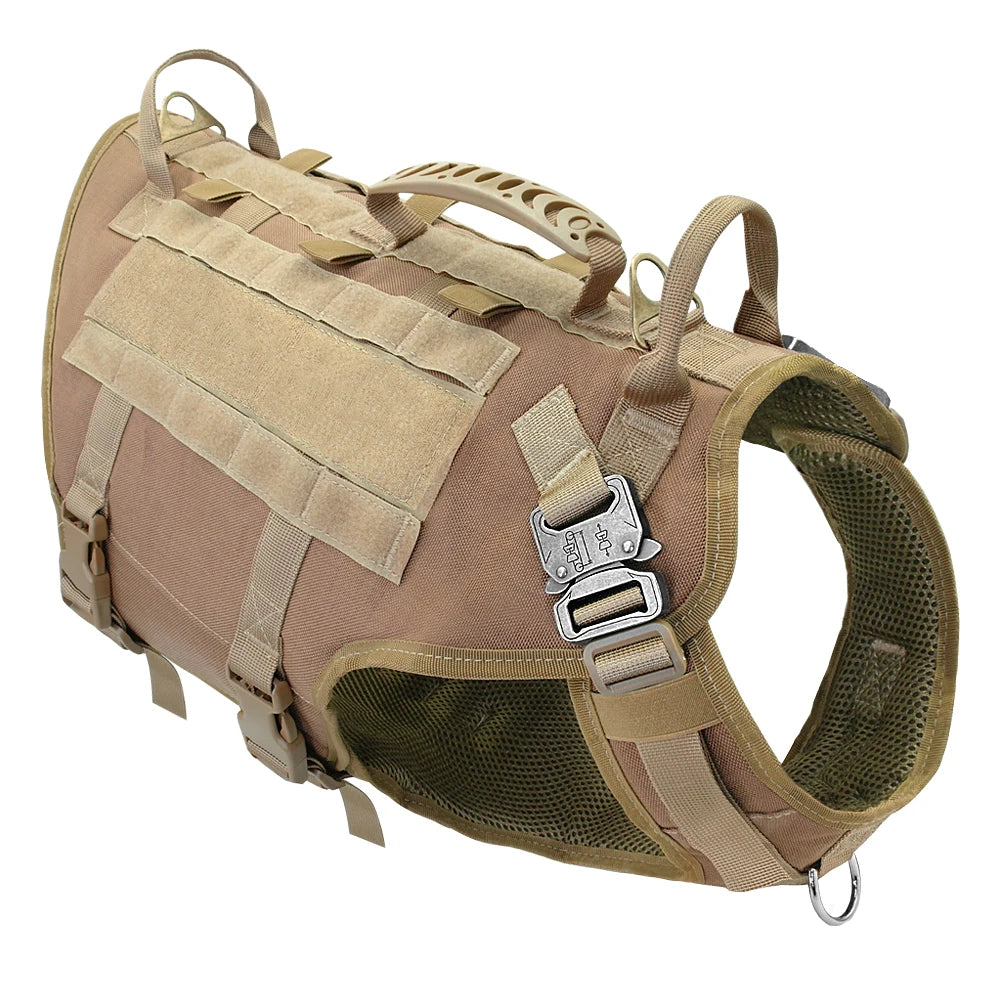 Harnais Tactique Pro Molle – Contrôle Ultime & Style Militaire 🐶💪💛