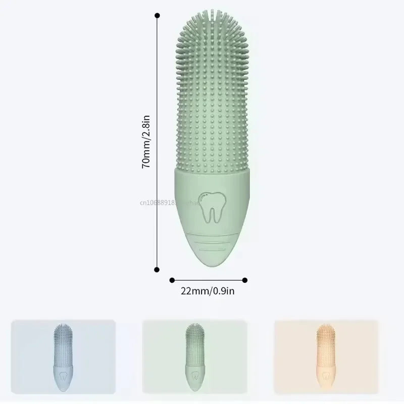 360° Finger Toothbrush – Hygiene & Fresh Breath 🐶🦷💛