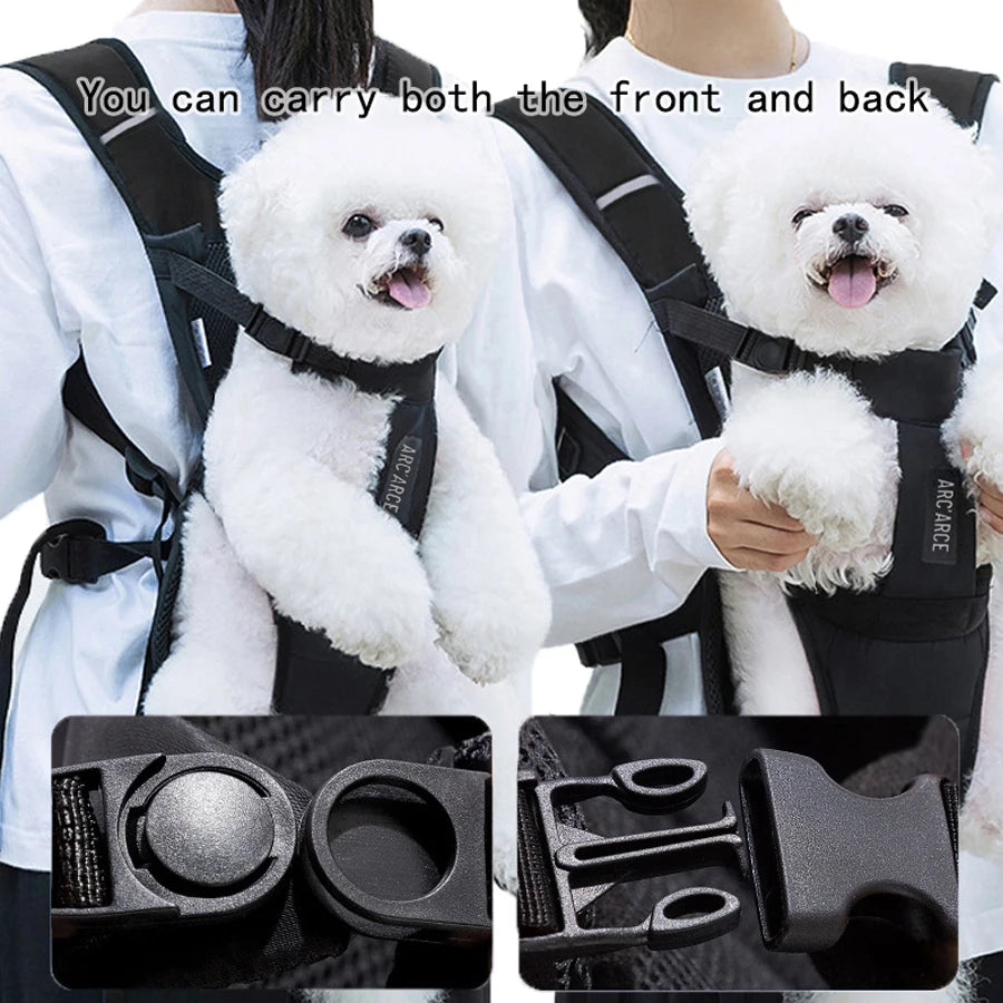 Sac de Transport Confort+ avec Sangle Poitrine – Sécurité & Liberté Totale 🐶💛