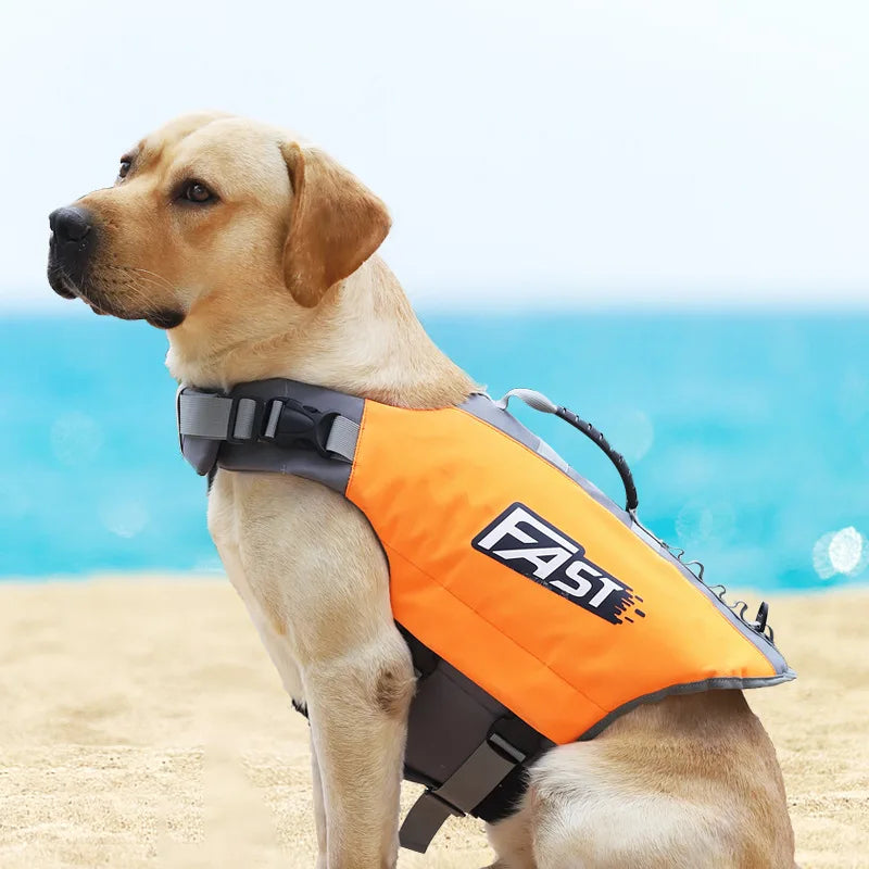 Adjustable & Reflective Life Vest – Aquatic Safety & Style 🐶🌊✨💛