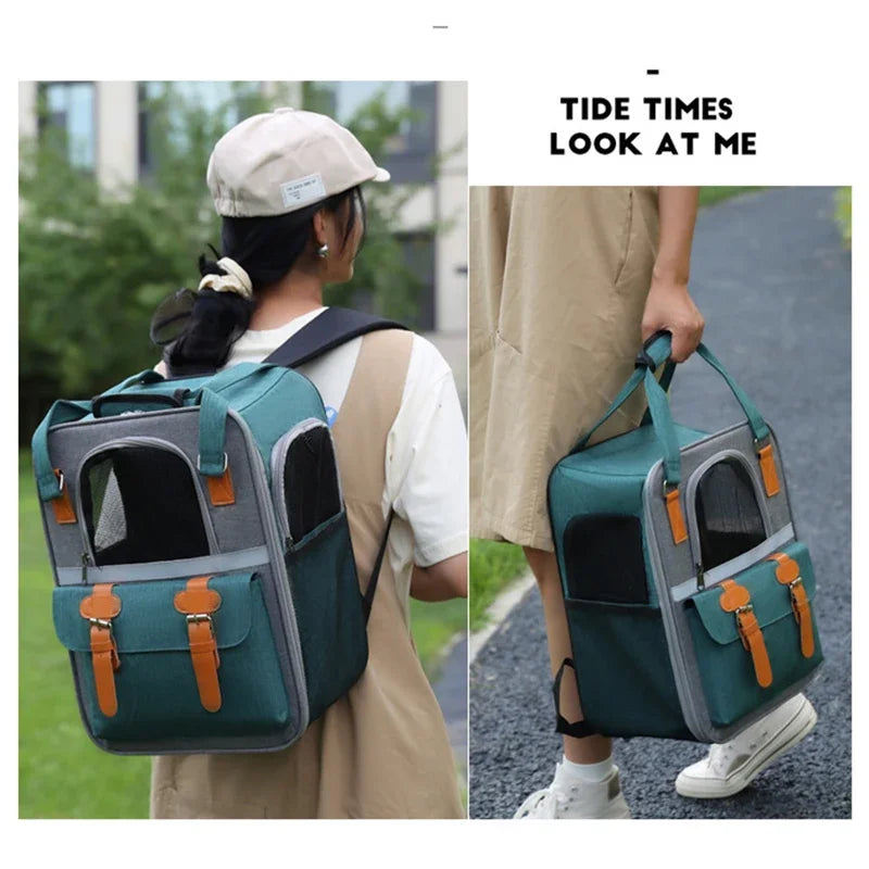 Sac à Dos Respirant Confort+ – Transport Sécurisé pour Petits Chiens 🐶💛
