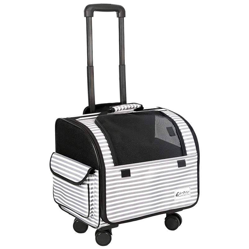 Trolley de Transport à Roulettes – Confort & Mobilité Sans Effort 🐶🐱💛