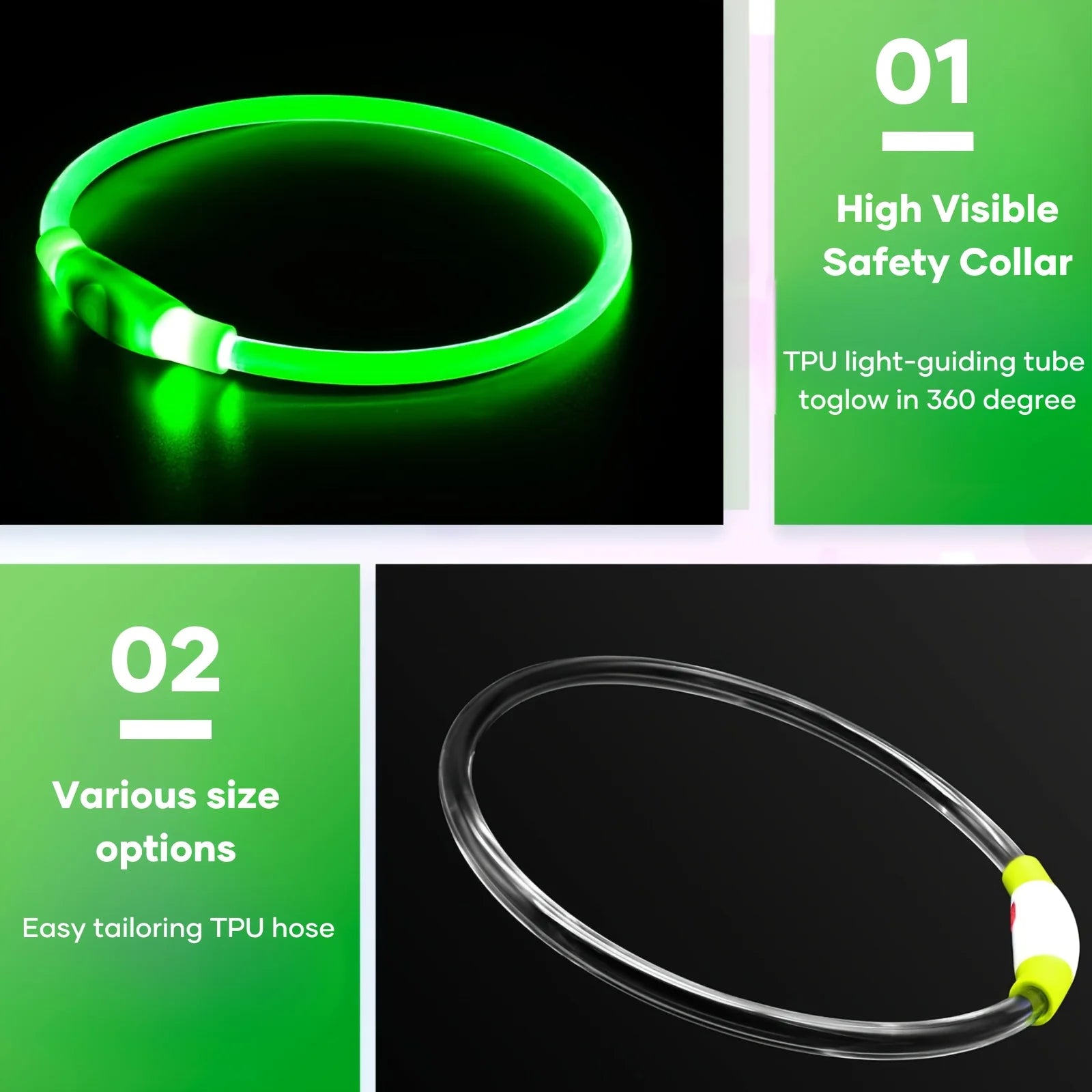 LED Light-Up Collar – Nighttime Safety & Visibility 🌙✨
