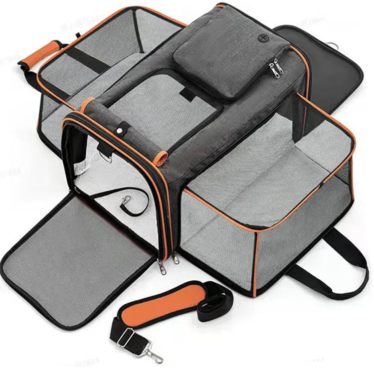 Crossbody Extendable Pet Carrier – Comfort & Freedom on the Go 🐶🐱💛