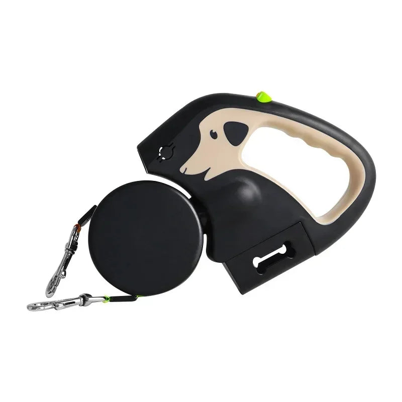 360° Retractable Double Leash for Two Dogs