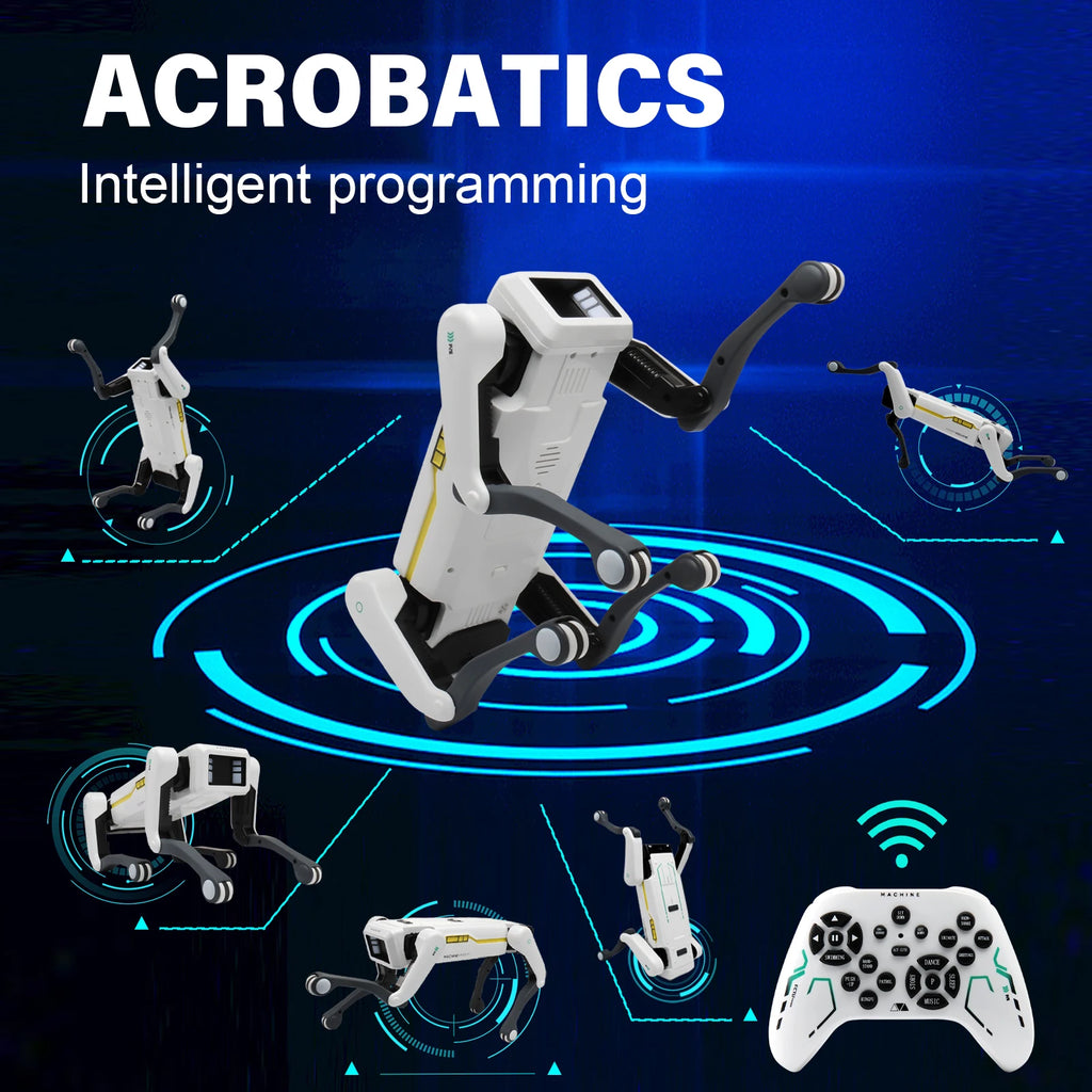 Chien Robot Intelligent – Contrôle Vocal, App & Jeux Interactifs 🎮✨