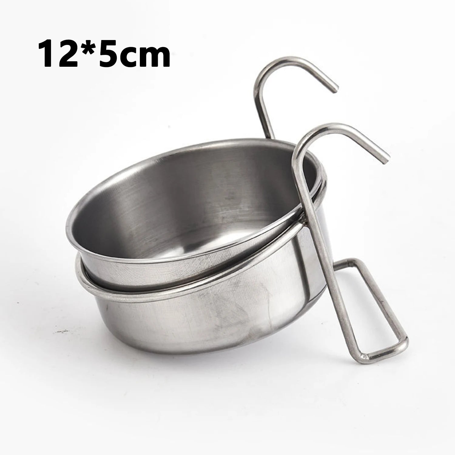 Bol Suspendu en Inox pour Cage – Fixation Solide & Repas Sans Renversement 🐾🥣