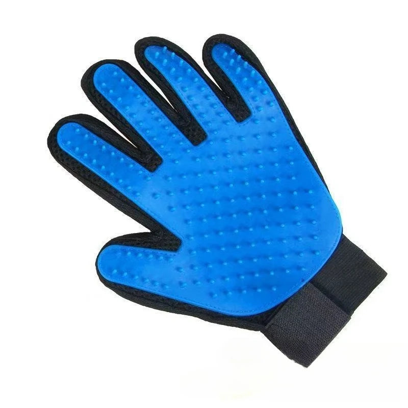 Pet Grooming Kit for Dog Cat Rabbit Fur 2-Sided Grooming Brush Bath Cleaning Glove De-Shedding De-Matting Pet Hair