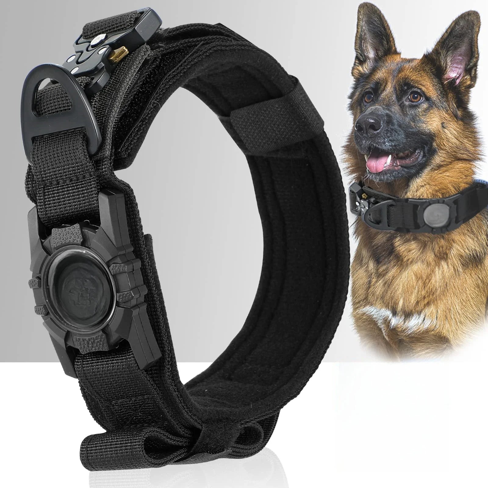 Collier Tactique avec Support AirTag – Contrôle Total & Sécurité Maximale 🐾📍