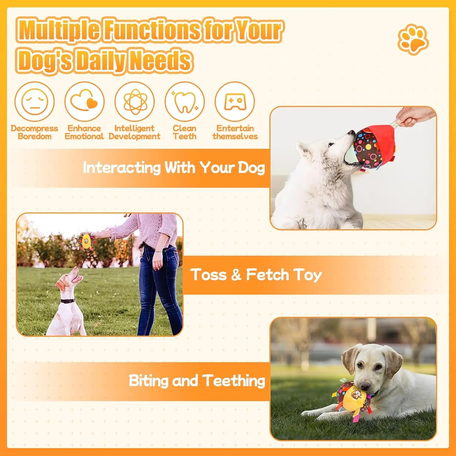 Soft Sound Ball – Interactive Play & Stimulation 🔔🐶💛