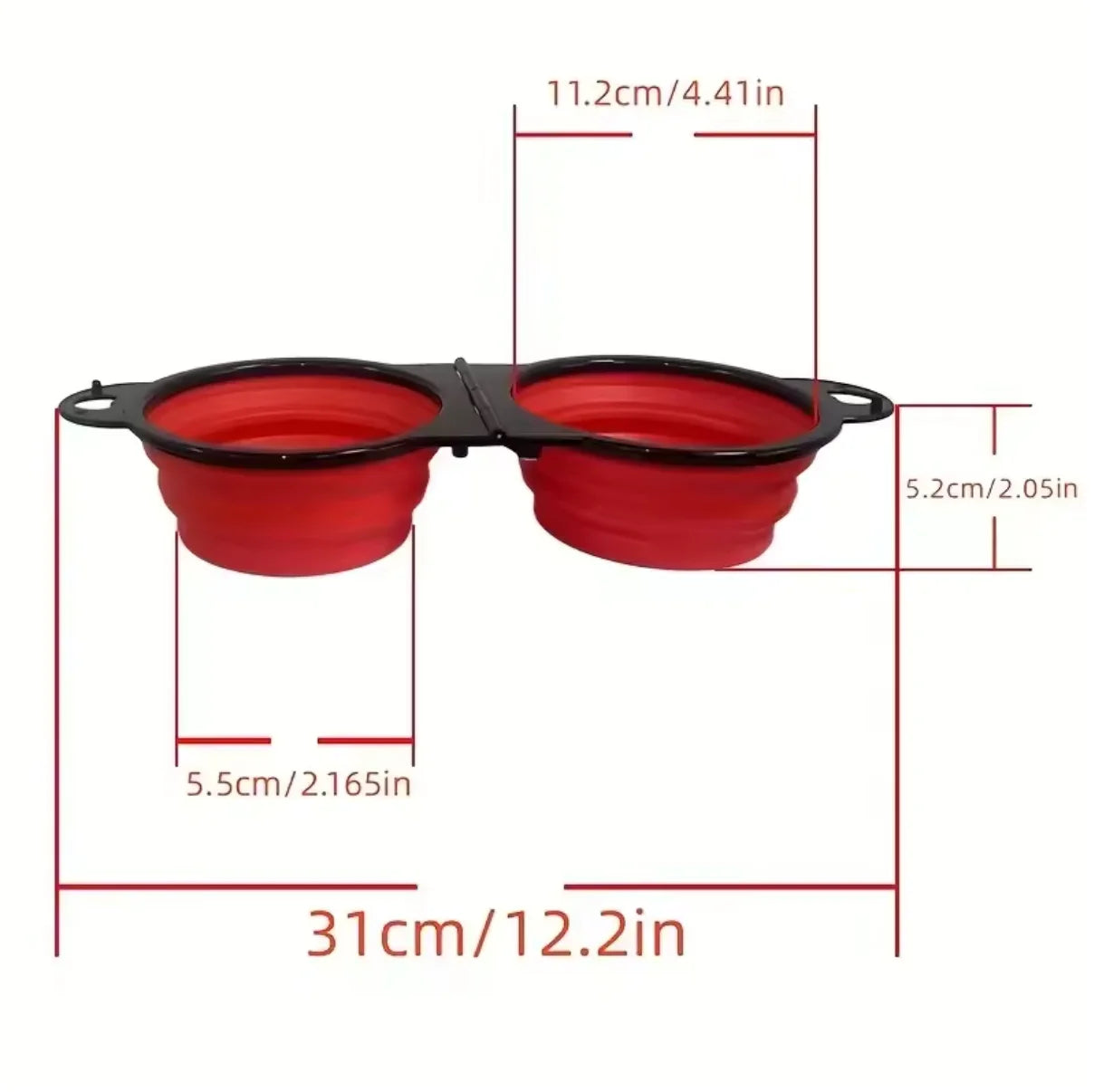 2-in-1 Foldable Double Bowl – Travel & Maximum Practicality 🥣🐶💛