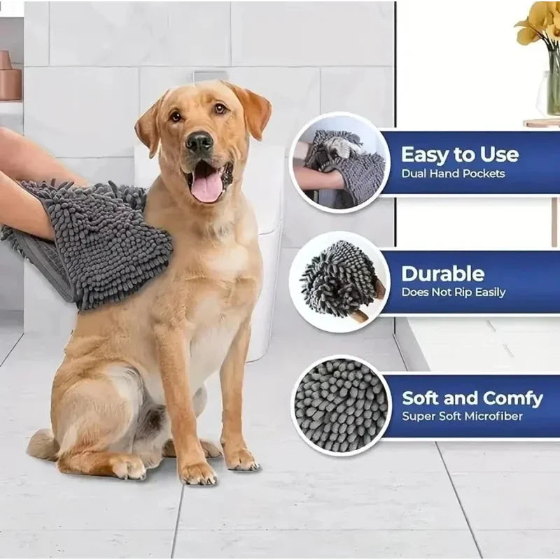 | Serviette Ultra Absorbante Séchage Rapide – Douceur & Confort Après Bain 🐶💛