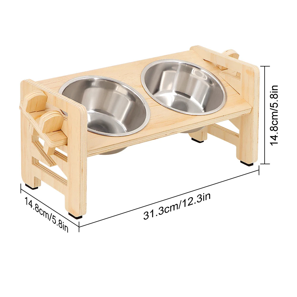 Support Surélevé Ajustable avec Bols Inox – Confort & Digestion Optimale 🐶💛