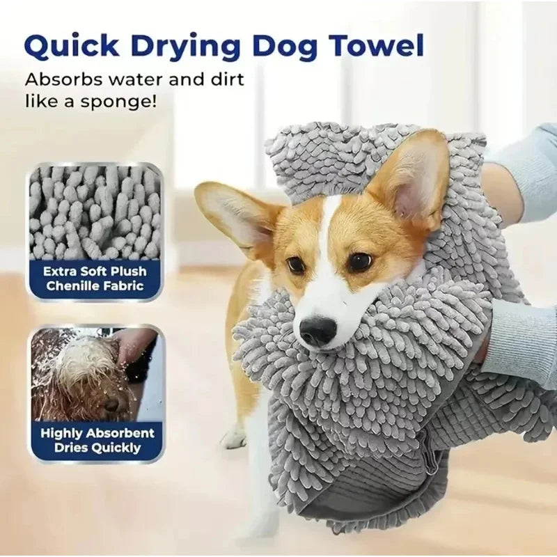 | Serviette Ultra Absorbante Séchage Rapide – Douceur & Confort Après Bain 🐶💛