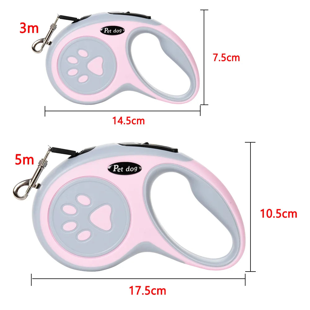 Comfort+ Retractable Dog Leash – 3M / 5M, Easy Control & Total Freedom 🐶💛