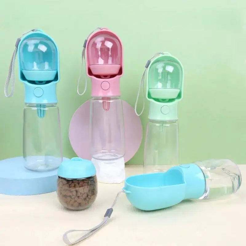 Bouteille 3-en-1 Portable – Eau & Nourriture Sans Fuite 🐶💧