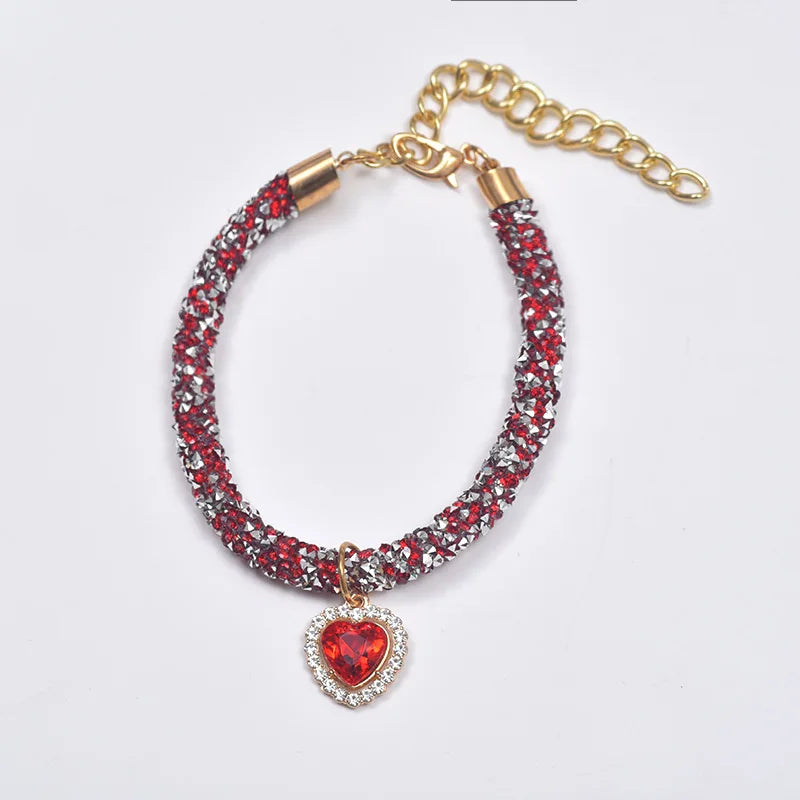 Luxury Crystal Collar – Elegance & Love 💎🐶💛