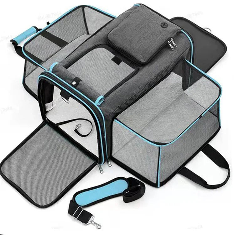 Sac Transport Extensible Crossbody – Confort & Liberté en Mouvement 🐶🐱💛