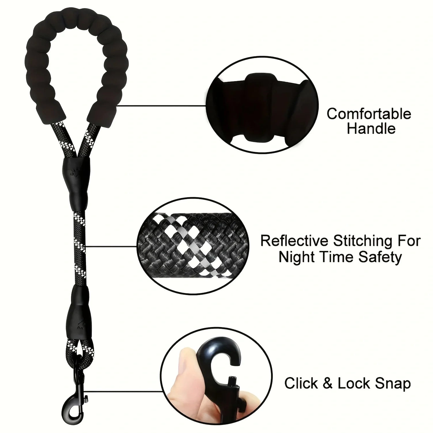 Reflective Bungee Leash – Comfort & Shock-Free Control 🐶💛