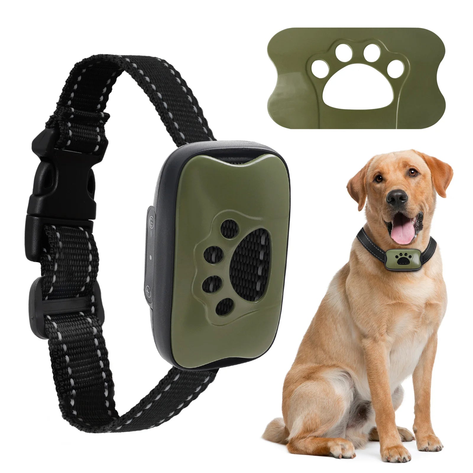 Smart Bark Collar – Ultrasonic & Gentle Vibration 🐶💛