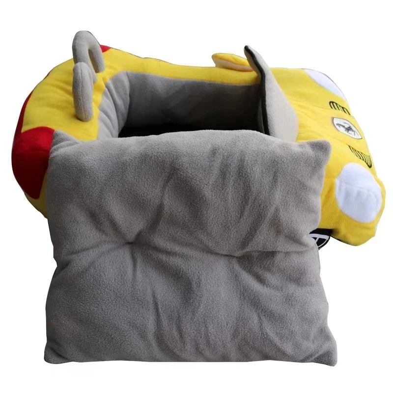 Luxury Car Bed Comfort+ – Ultra Soft Cosy Nook for Dogs 🚗🐶💛