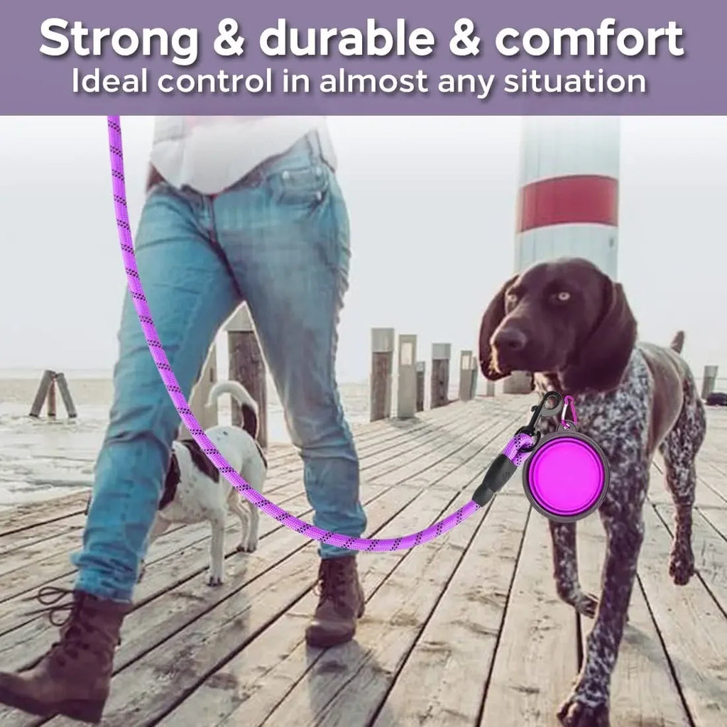 Ultra-Resistant Reflective Leash – Total Control & Safety 🐶💛