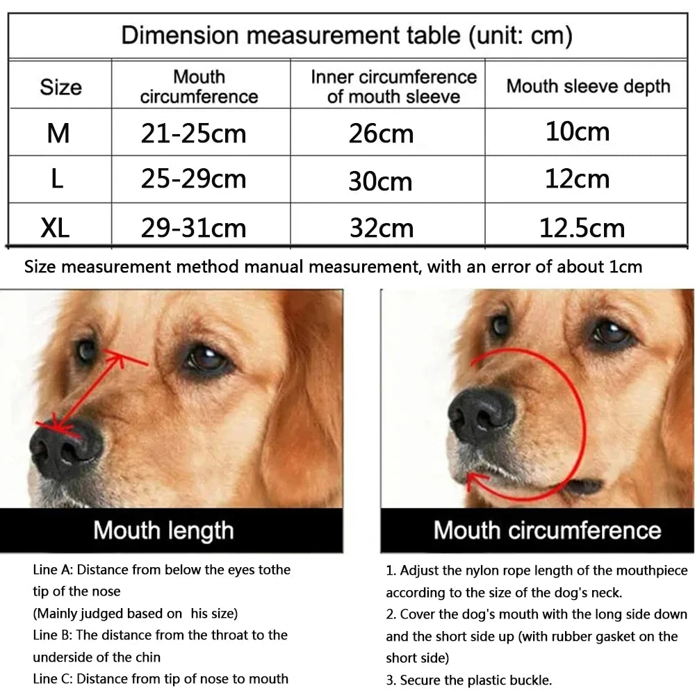 Museau Silicone Réfléchissant – Confort 360° & Sécurité Totale 🐶