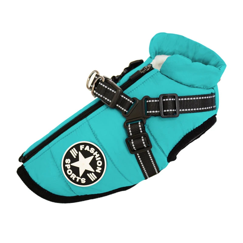 Waterproof Winter Dog Coat – Warmth & Protection with Integrated Harness