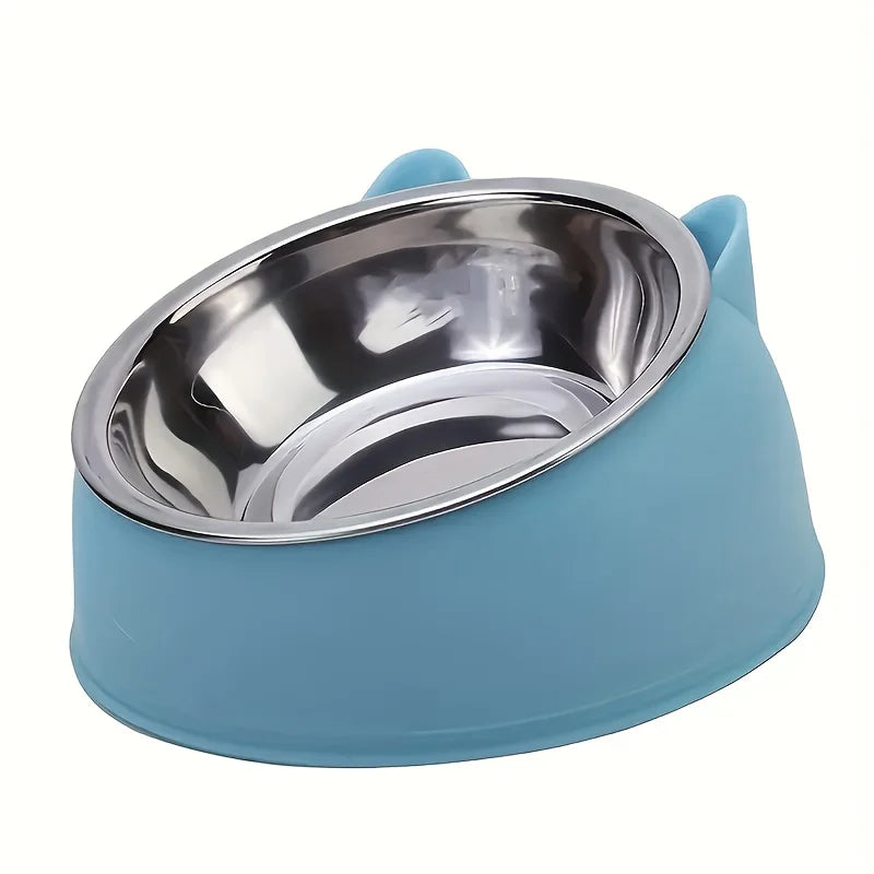 Cute Ears Elevated Tilted Bowl – Comfort & Neck Protection 🐱💛