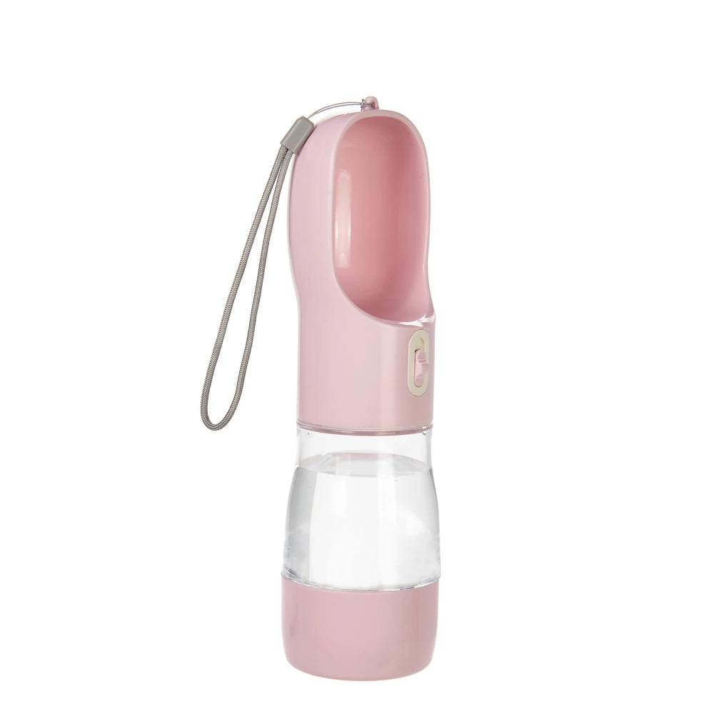 Bouteille 2-en-1 Compacte – Eau & Nourriture Anti-Fuite pour Promenade 🐶💛