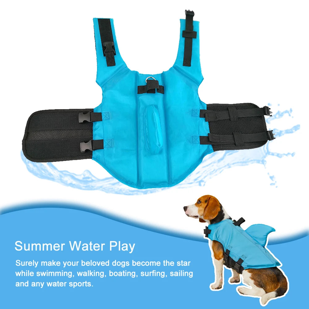 Shark Life Vest – Enhanced Buoyancy & Maximum Safety 🐶🦈🌊💛