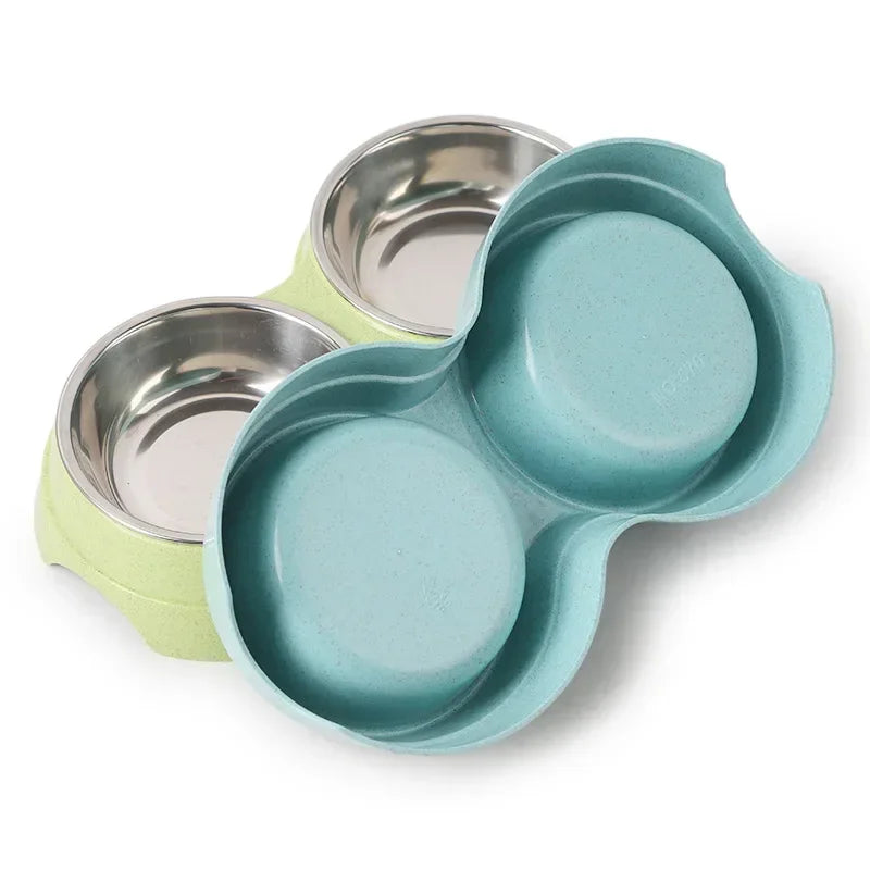 Double Bol Inox – Repas & Eau en Toute Simplicité 🥣💧🐶💛