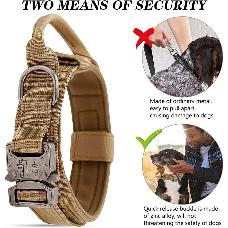 Collier Tactique Sport en Nylon – Contrôle & Résistance Optimale 🐕💪