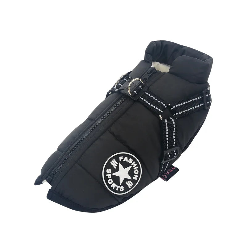 Waterproof Winter Dog Coat – Warmth & Protection with Integrated Harness