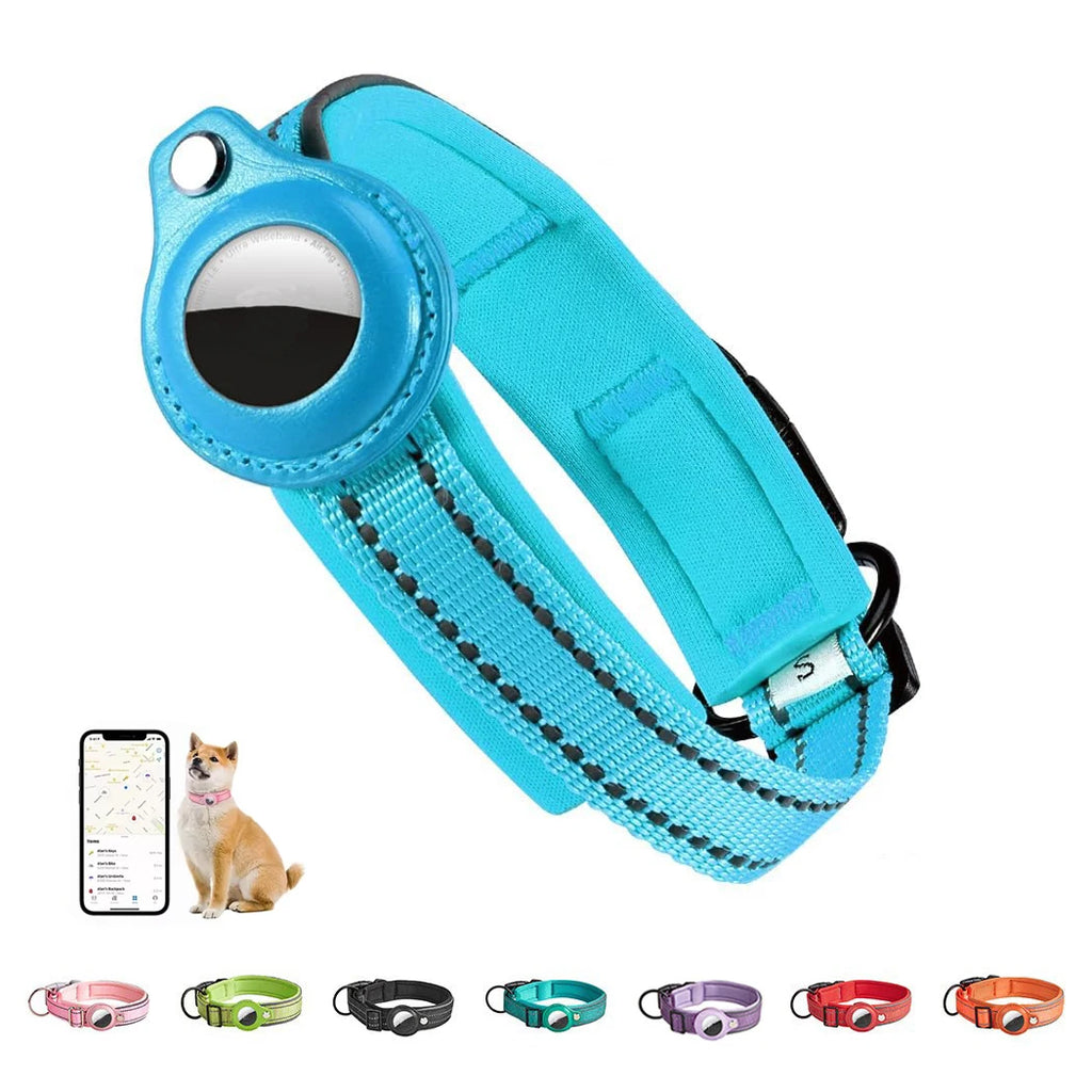 Collier AirTag Sécurisé Réfléchissant – Suivi & Protection Totale 🐶💛