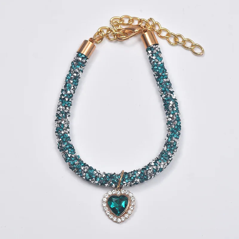 Luxury Crystal Collar – Elegance & Love 💎🐶💛