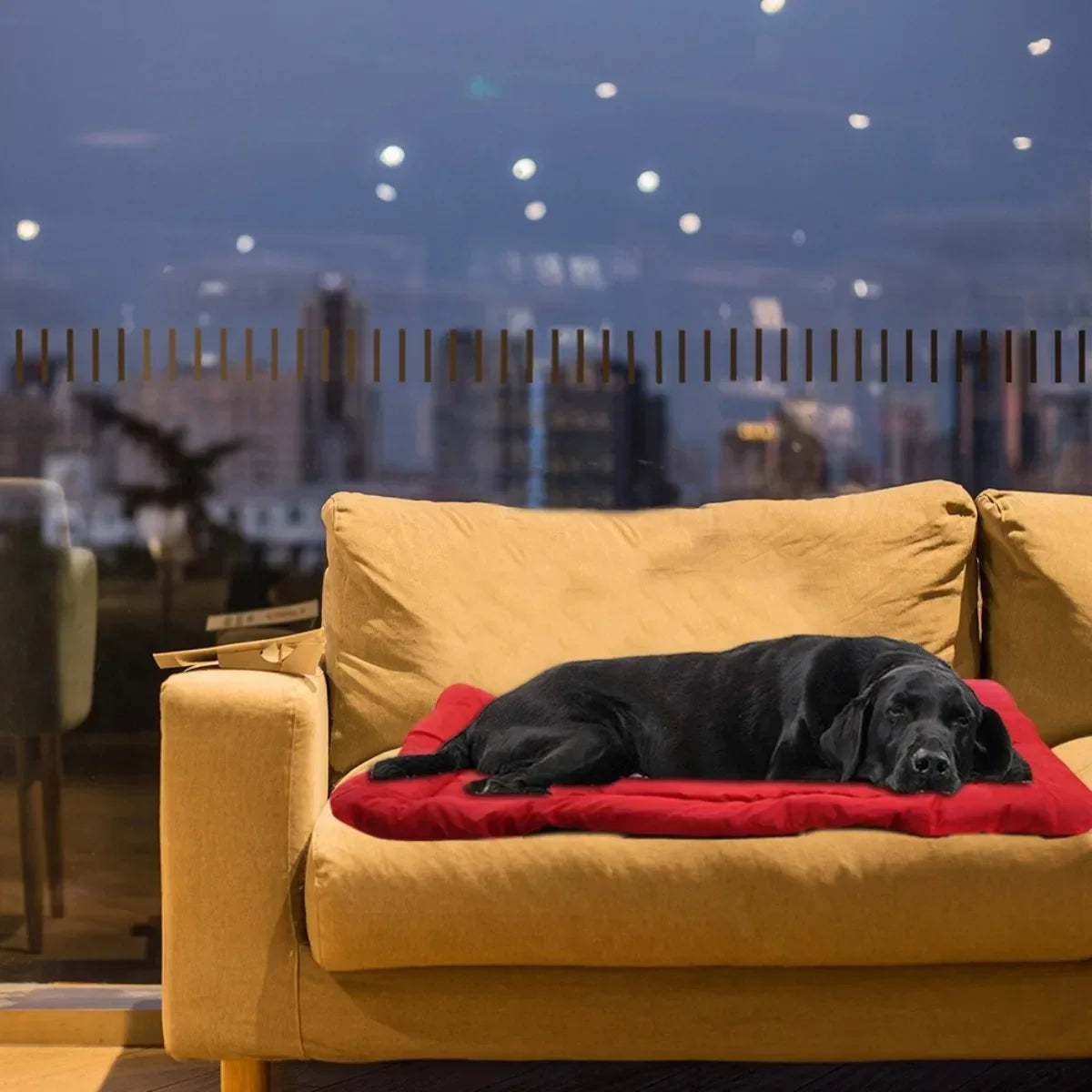 Tapis Imperméable Pliable – Confort Outdoor & Voyage pour Chien 🐶💛