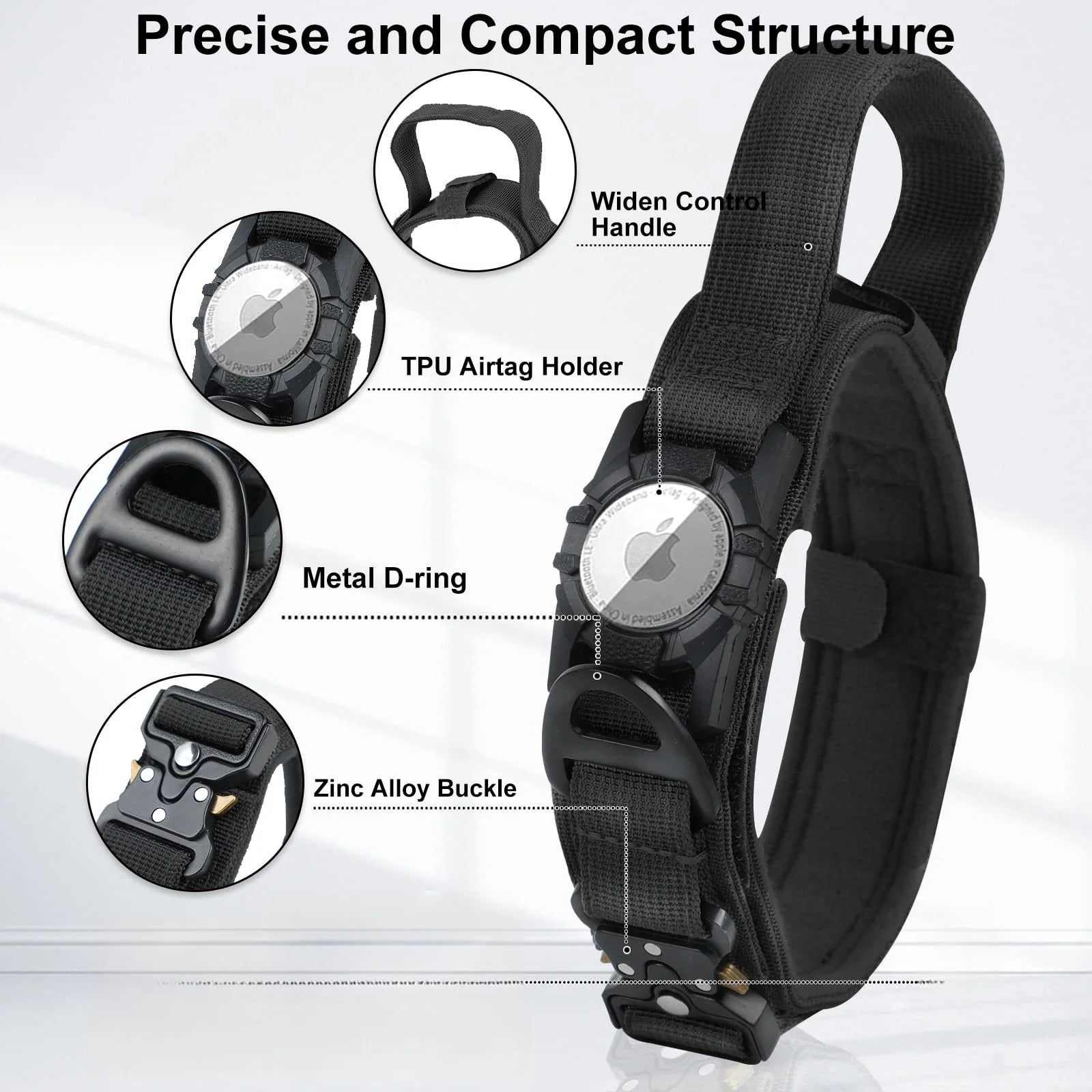 Collier Tactique avec Support AirTag – Contrôle Total & Sécurité Maximale 🐾📍