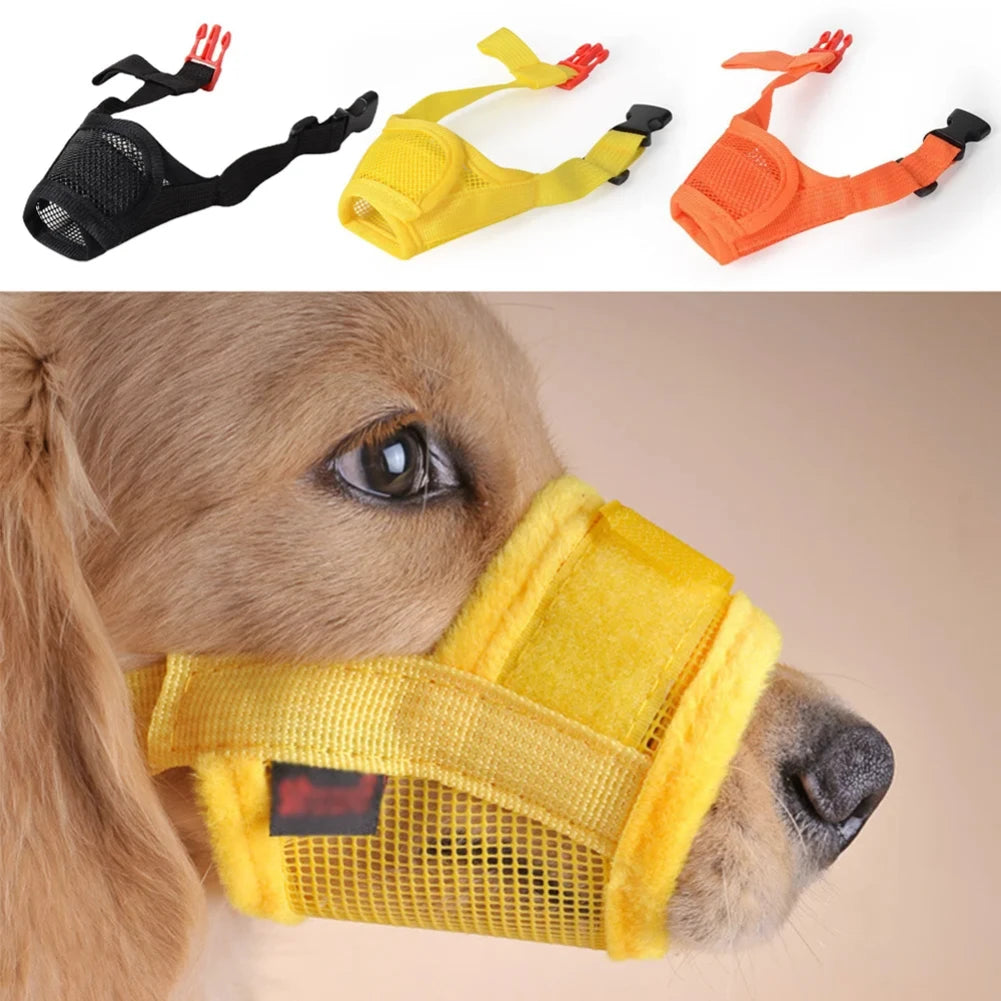 Breathable Anti-Bark Muzzle – Control & Safety 🐶🛑💛
