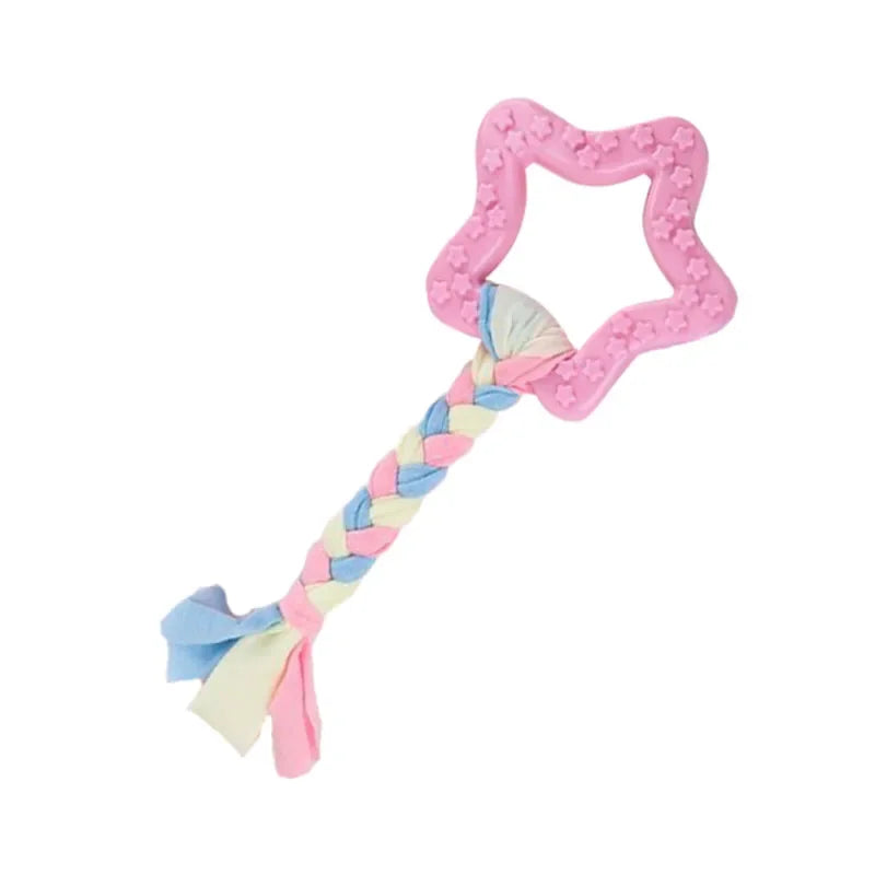 Chew Toy Trio – Dental Hygiene & Interactive Play 🦴🍩⚽🐶💛