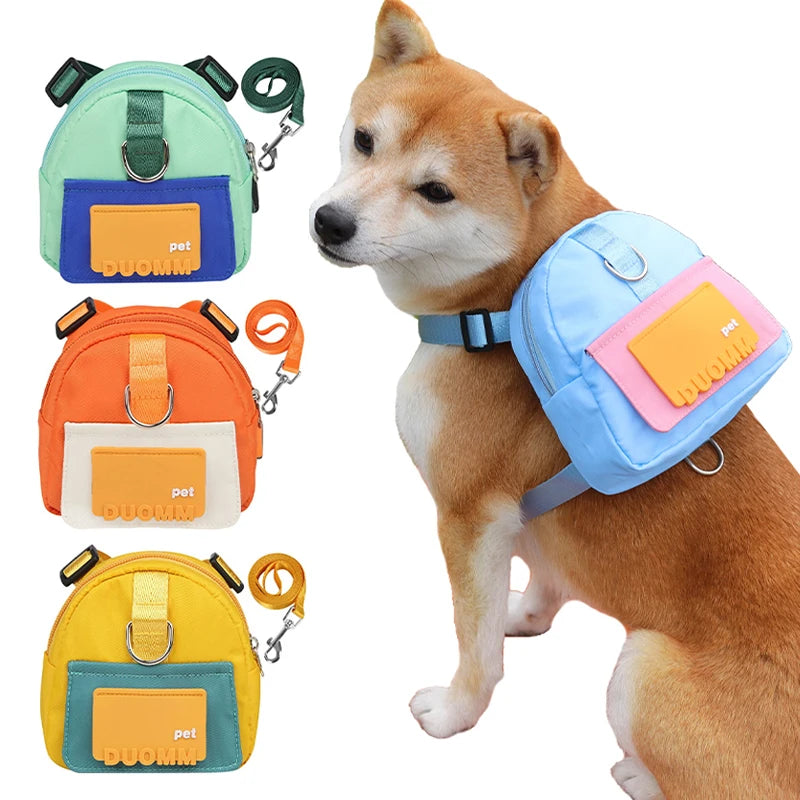 Waterproof Backpack Harness – Transport & Snacks 🐶🎒