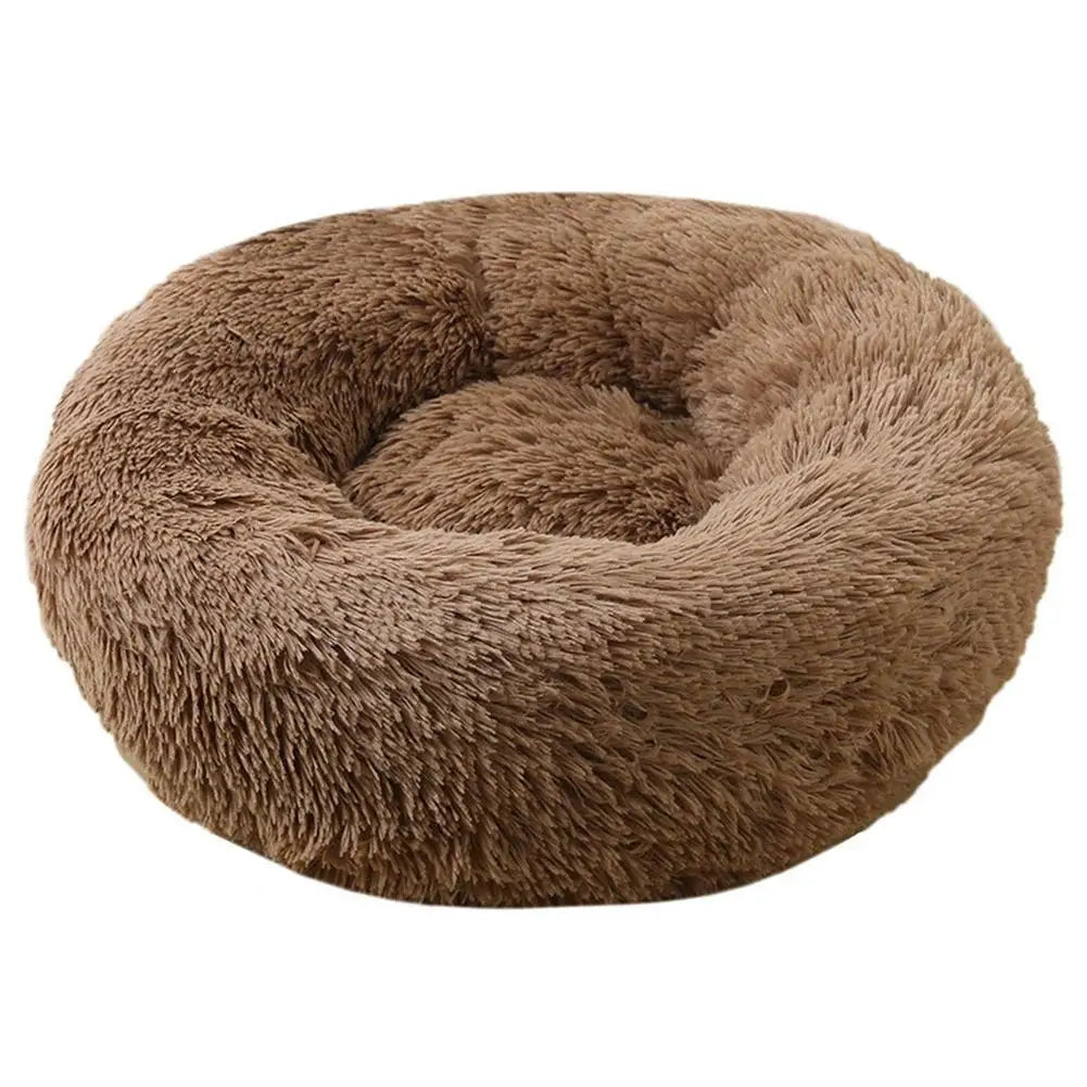 Ultra-Soft Calming Donut Bed – Anti-Stress Comfort & Cozy Warmth 🐶💛