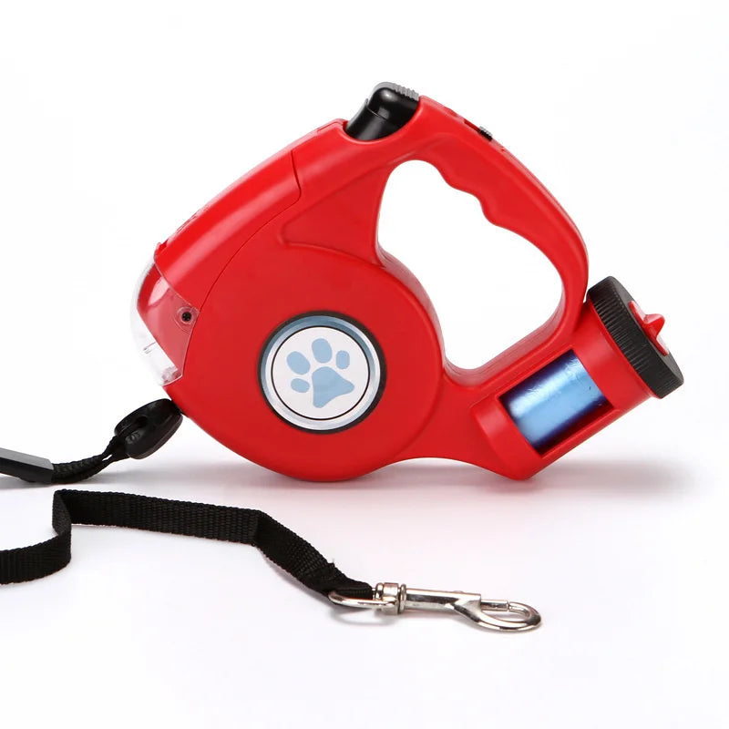 Laisse Rétractable 4.5M avec LED & Distributeur de Sacs – Liberté & Contrôle Total 🐶💡