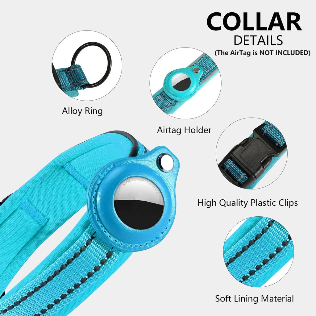 Collier AirTag Sécurisé Réfléchissant – Suivi & Protection Totale 🐶💛