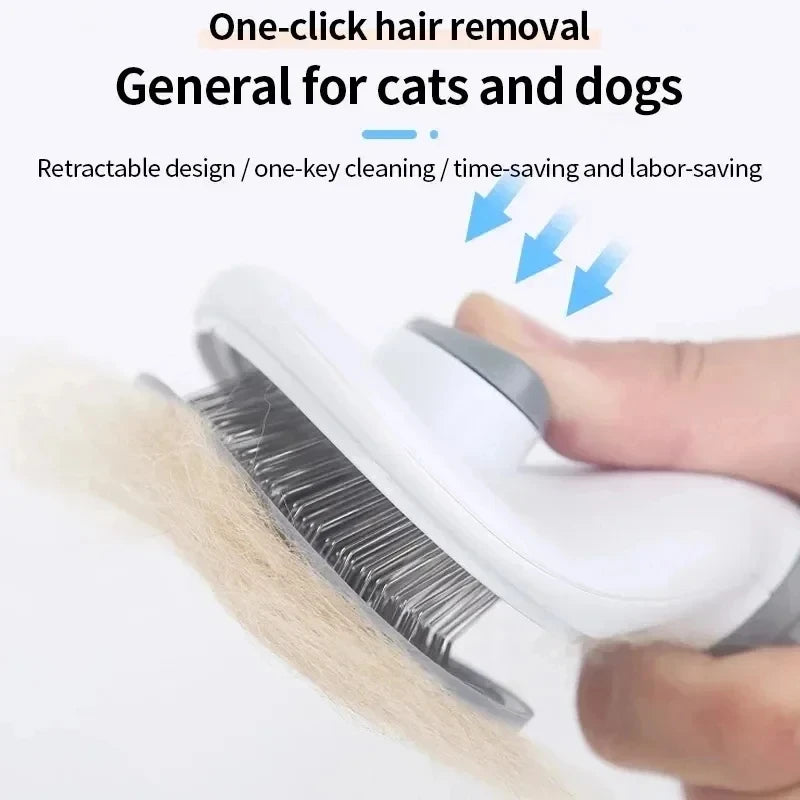 Brosse Autonettoyante pour Chien & Chat – Pelage Doux & Sans Poils 🐾✨