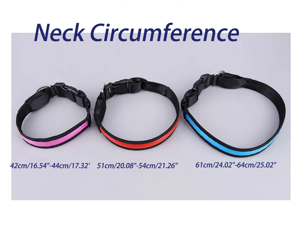 Rechargeable LED Collar – 500m Visibility & Night Safety 🌙🐶💛